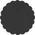 Eames Graphite (Textured) Scallop Circle Card 4 1/2 Inch - 25/Pk