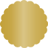 Rich Gold Scallop Circle Card 4 1/2 Inch - 25/Pk