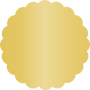 Gold Scallop Circle Card 4 1/2 Inch