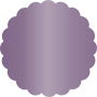 Metallic Purple Scallop Circle Card 4 1/2 Inch - 25/Pk