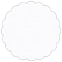 Linen Solar White Scallop Circle Card 4 1/2 Inch - 25/Pk