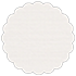 Linen Natural White Scallop Circle Card 4 1/2 Inch - 25/Pk