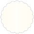 Natural White Pearl Scallop Circle Card 4 1/2 Inch - 25/Pk