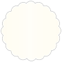 Natural White Pearl Scallop Circle Card 4 1/2 Inch