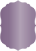 Purple Crenelle Flat Card 3 1/2 x 5 - 25/Pk