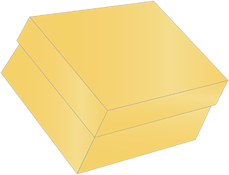 Metallic Gold Gift Box 13 x 13 x 7