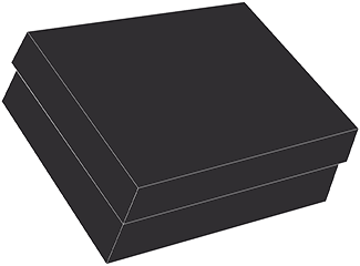 Matte Black Gift Box 9 1/2 x 12 x 3 1/2