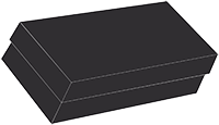 Matte Black Gift Box 7 x 13 x 3 1/2