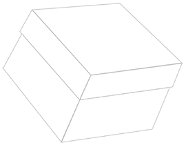 Crest Solar White Gift Box 5 3/4 x 5 3/4 x 4 1/2