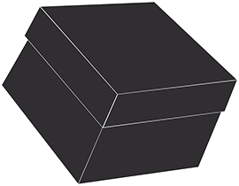 Matte Black Gift Box 5 3/4 x 5 3/4 x 4 1/2