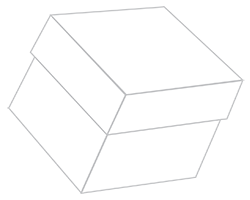 Crest Solar White Gift Box 3 3/4 x 3 3/4 x 3 1/8