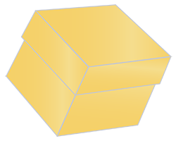 Gold Gift Box 3 3/4 x 3 3/4 x 3 1/2