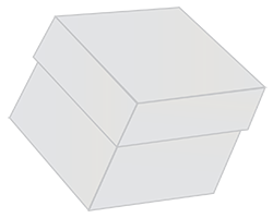 Silver Gift Box 3 3/4 x 3 3/4 x 3 1/2