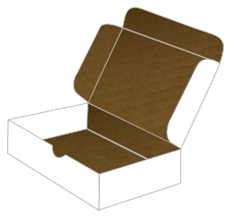 White Mailer Box 7 x 5 1/2 x 2 - 25/pk