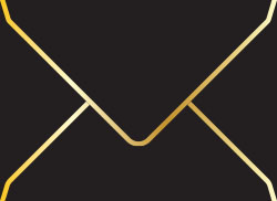 Bordered Envelopes A7 (5 1/4 x 7 1/4) Black/Gold Border - Text 32 lb - 10/pk