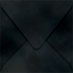 Velvet Envelopes Sqaure 6 x 6 Black - 10/Pk
