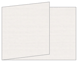 Linen Natural White Fold Away Invitation 5 x 7 - 25/Pk
