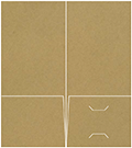 Natural Kraft Pocket Folder 4 x 9 - 10/Pk