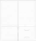 Linen Solar White Pocket Folder 4 x 9 - 10/Pk