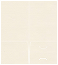 Linen Baronial Ivory Pocket Folder 4 x 9 - 10/Pk