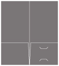 Linen Charcoal Pocket Folder 4 x 9 - 10/Pk