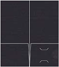 Linen Black Pocket Folder 4 x 9 - 10/Pk