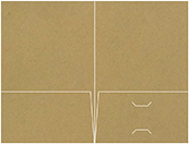 Natural Kraft Pocket Folder 5 3/4 x 8 3/4 - 10/Pk