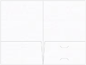 Premium Glossy White Pocket Folder 5 3/4 x 8 3/4 - 10/Pk