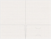 Linen Natural White Pocket Folder 5 3/4 x 8 3/4 - 10/Pk