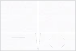 Premium Glossy White Pocket Folder 9 x 12 - 10/Pk