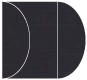 Linen Black Gate Fold Invitation Style C (5 1/4 x 7 1/4) 10/Pk
