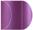Purple Silk Gate Fold Invitation Style C (5 1/4 x 7 1/4) - 10/Pk