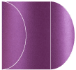 Purple Silk Gate Fold Invitation Style C (5 1/4 x 7 1/4)
