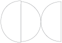 Crest Solar White Round Gate Fold Invitation Style D (5 3/4 Diameter)
