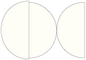 Textured Bianco Round Gate Fold Invitation Style D (5 3/4 Diameter)