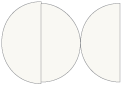 Eggshell White Round Gate Fold Invitation Style D (5 3/4 Diameter)