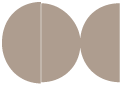 Pyro Brown Round Gate Fold Invitation Style D (5 3/4 Diameter) - 10/Pk