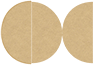 Grocer Kraft Round Gate Fold Invitation Style D (5 3/4 Diameter) - 10/Pk