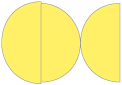 Factory Yellow Round Gate Fold Invitation Style D (5 3/4 Diameter)