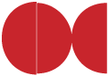 Red Pepper Round Gate Fold Invitation Style D (5 3/4 Diameter) - 10/Pk