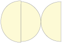 Sugared Lemon Round Gate Fold Invitation Style D (5 3/4 Diameter) - 10/Pk