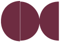 Wine Round Gate Fold Invitation Style D (5 3/4 Diameter)