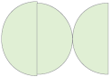 Green Tea Round Gate Fold Invitation Style D (5 3/4 Diameter) - 10/Pk