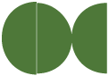 Verde Round Gate Fold Invitation Style D (5 3/4 Diameter) - 10/Pk