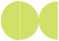Citrus Green Round Gate Fold Invitation Style D (5 3/4 Diameter)