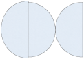 Blue Feather Round Gate Fold Invitation Style D (5 3/4 Diameter)