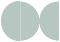Dusk Blue Round Gate Fold Invitation Style D (5 3/4 Diameter)