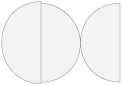 Soho Grey Round Gate Fold Invitation Style D (5 3/4 Diameter)