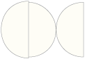 White Gold Round Gate Fold Invitation Style D (5 3/4 Diameter) - 10/Pk