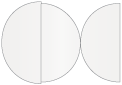 Pearlized White Round Gate Fold Invitation Style D (5 3/4 Diameter) - 10/Pk